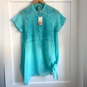 Johnny Was Embroidered Britta Tunic Size S